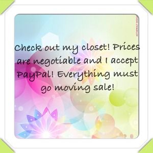 Moving sale! Everything must go!