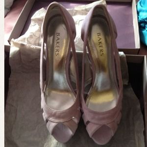 -HOLD-Pink Suede Cutout Peeptoe Pumps