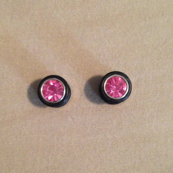 Pink Crystal Diamond Gauges Size 0