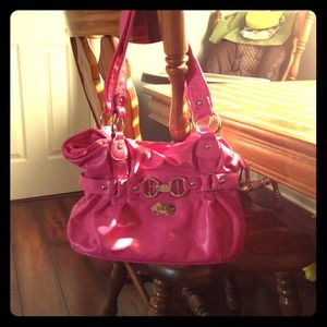 Pink , leather purse