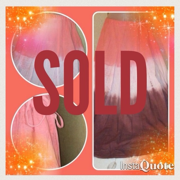 Lady skirt peach and brown