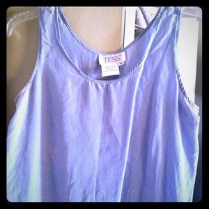 Blue Silk Tank