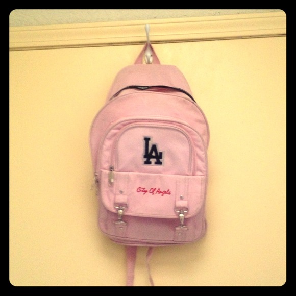 Pink L.A medium back pack