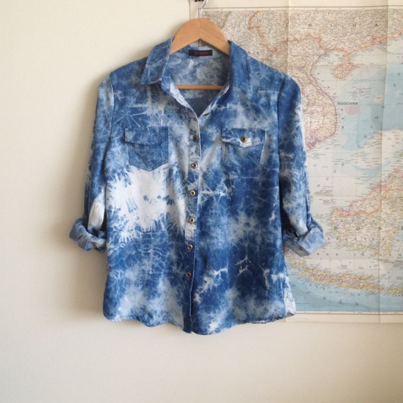 Tops - Bleached chambray top