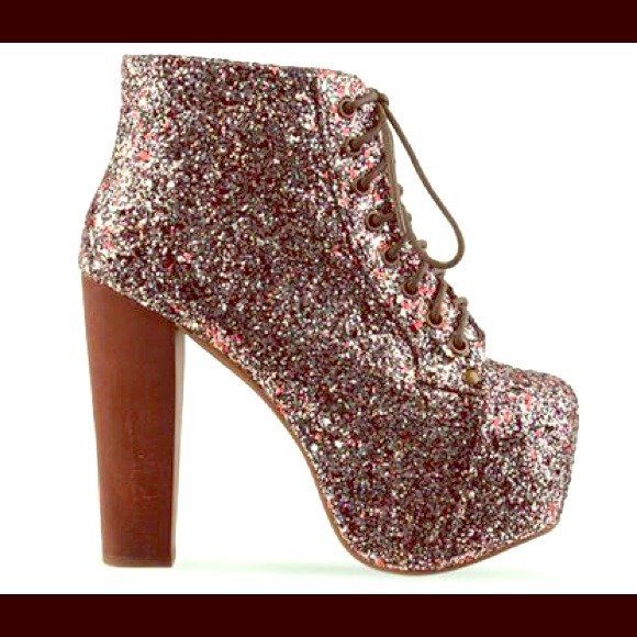 Jeffrey Campbell Glitter 'Lita' Lace-Up Platform