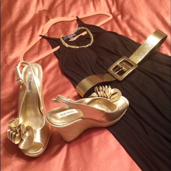 Steve Madden Metallic Gold Espadrilles Smokin Hot! - Picture 3 of 3