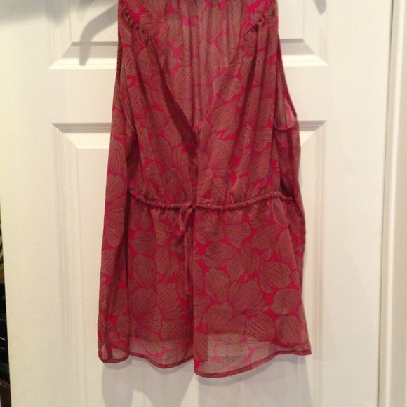 ☀☀sold☀☀Sheer pink and brown top