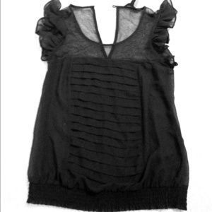 Express Sheer black shirt