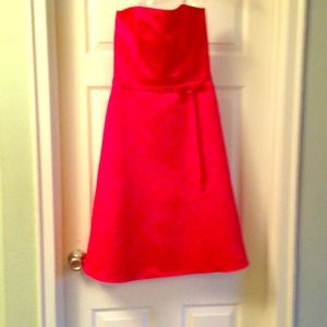 Jessica McClintock red satan dress