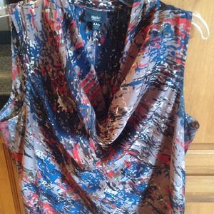 Gorgeous drape neck shell