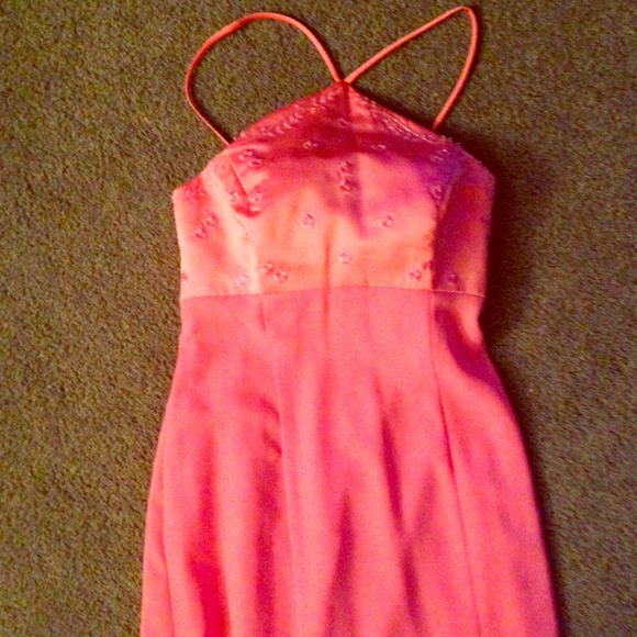 Alfred Angelo coral full length gown - Picture 1 of 4