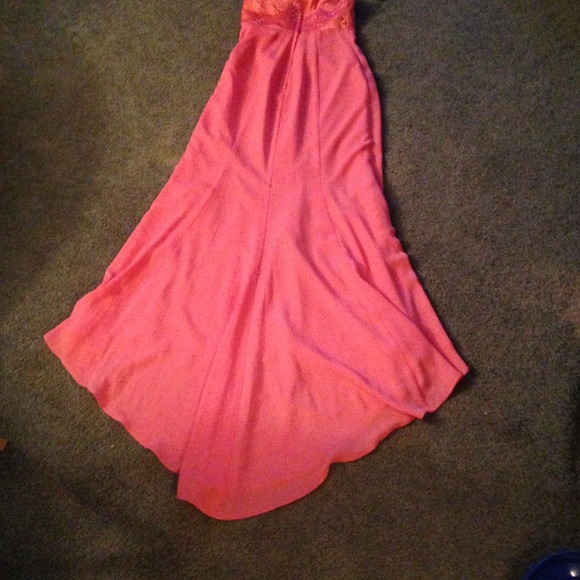 Alfred Angelo coral full length gown - Picture 3 of 4