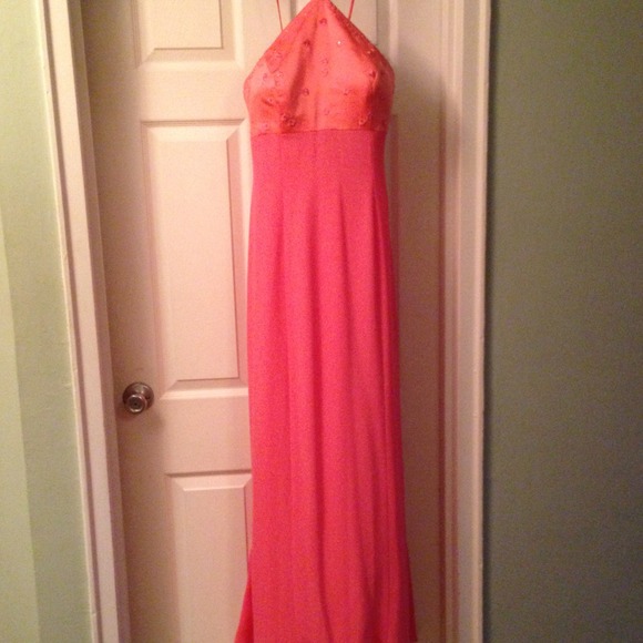 Alfred Angelo coral full length gown - Picture 4 of 4