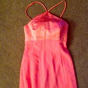 Alfred Angelo coral full length gown