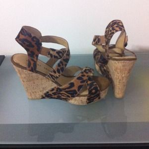 REDUCED Leopard Print Wedges