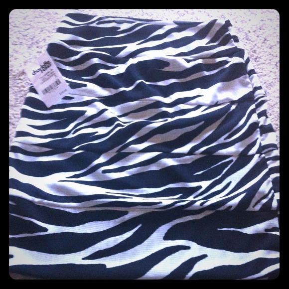 Zebra mini skirt