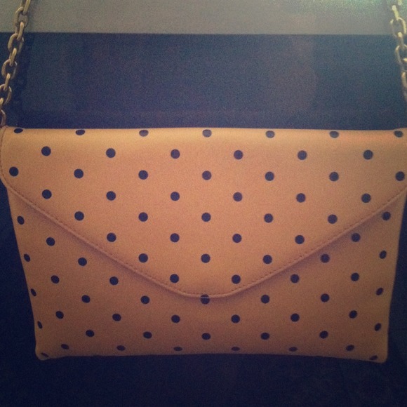 J Crew polka dot envelope clutch