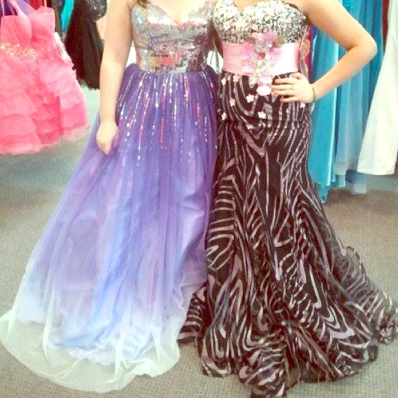 Zebra Prom Dress - Picture 2 of 6