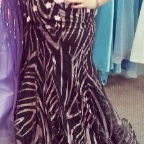 Zebra Prom Dress - Picture 3 of 6