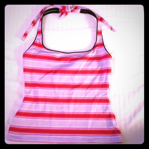 Mossimo Candy striped halter top Sz M - Picture 3 of 3