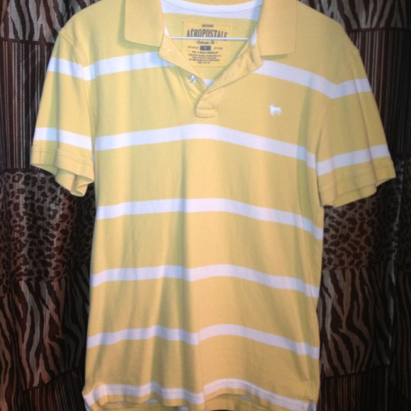 Boys yellow striped polo