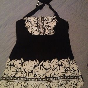 White House black market silk halter top
