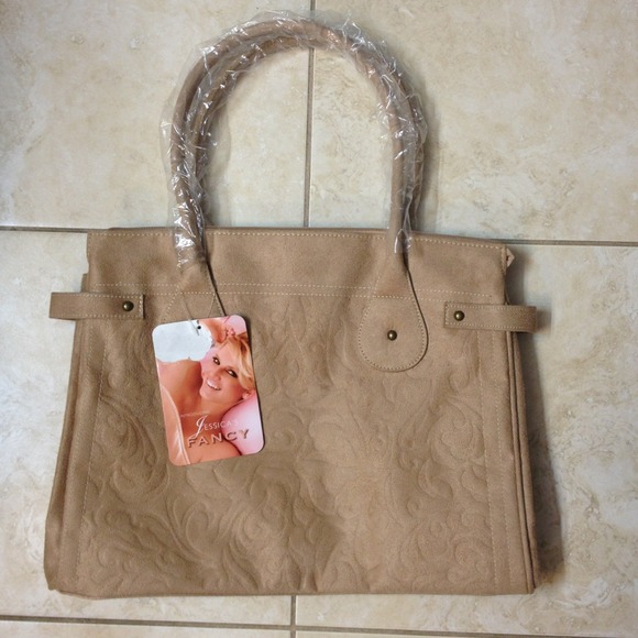 Never worn Jessica Simpson Faux suede tan purse