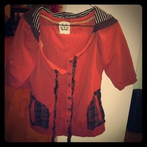 Miss me cardigan style sweat shirt