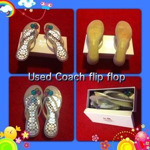 Authentic Coach flip flop sandals
