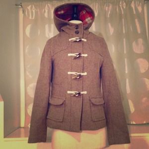 Fall/winter hooded duffle coat