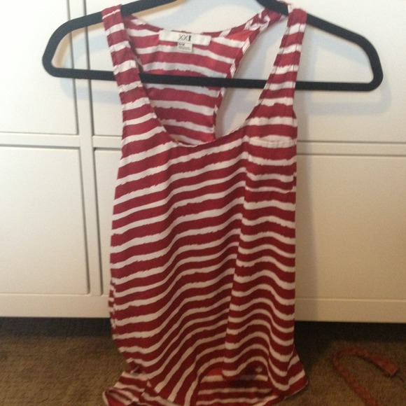 ❌TRADE❌Red & White Striped Top