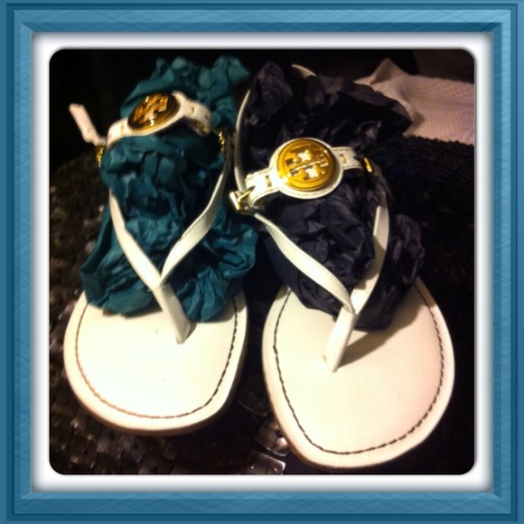 Tory Burch Shoes - Sold! Authentic TORY BURCH pearl white sandals