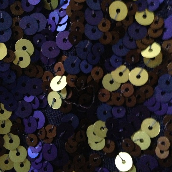 MNG by Mango Blue Sequin Top.  Never been worn - Picture 3 of 3