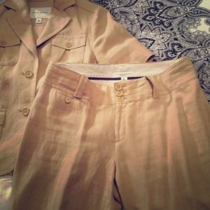 RESERVED: BR Tan Linen Slacks & Blazer (XLONG)