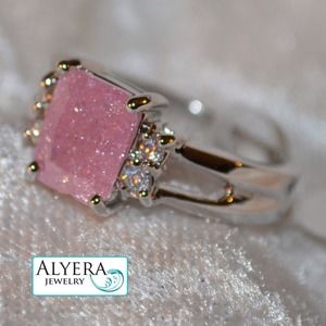 NEW!  Pink Ice Zirconia Gold Filled Ring