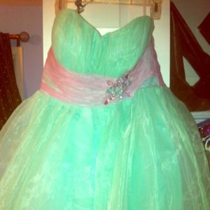 Mint green dress