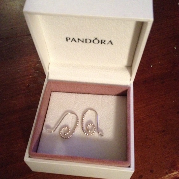 .....SOLD...Pandora gold earrings Brand New!