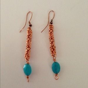 Copper Byzantine earrings