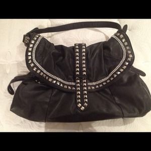 Black studded bag