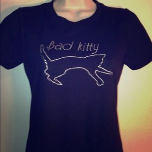 Rhinestone design T-shirt