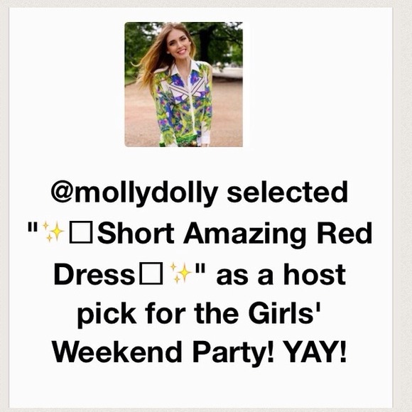 ✨HP 5/17✨🌹Short Amazing Red Dress🌹✨ - Picture 4 of 4