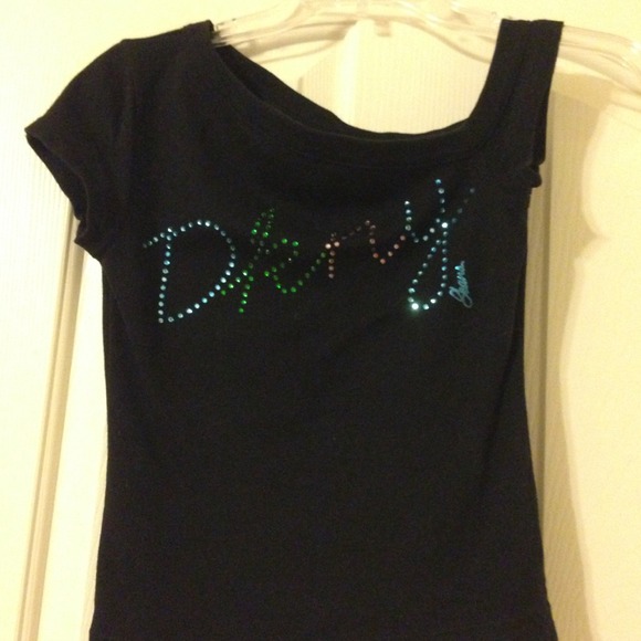 SEXY DKNY JEANS 1/2 Tank, 1/2 T-Shirt with Bling. - Picture 2 of 4
