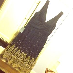 Elegant black hold dress