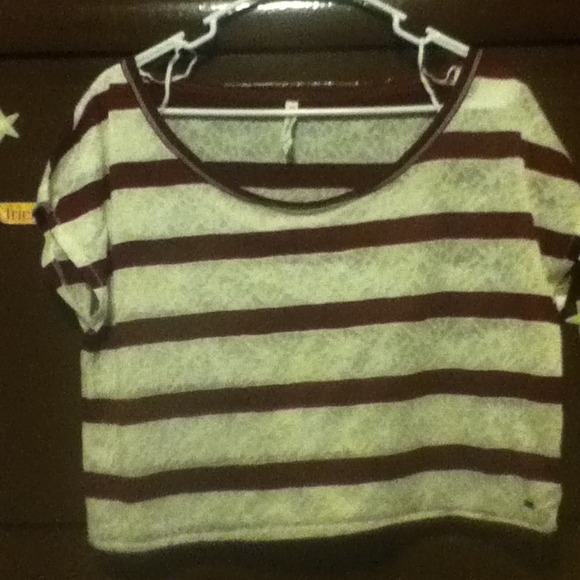 Red and white laced belly shirt! - Picture 1 of 1