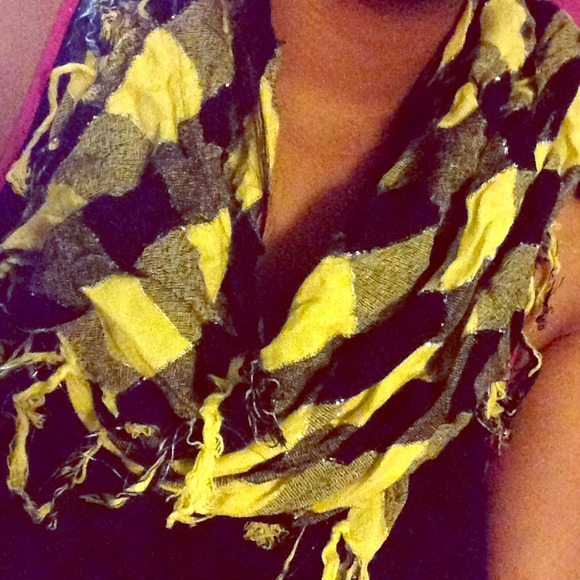 Yellow and black scarf