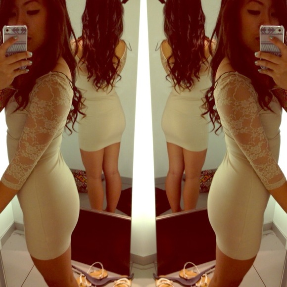 Nude lace dress!