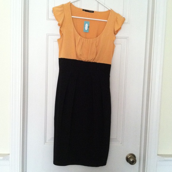 Gold and black dress from Maurice's