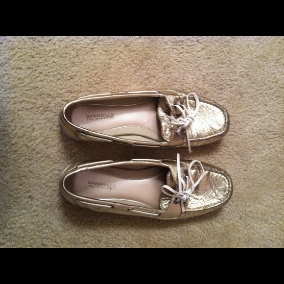 Sperry top sided shoes gold