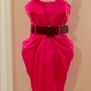 Vintage inspired pink glam dress