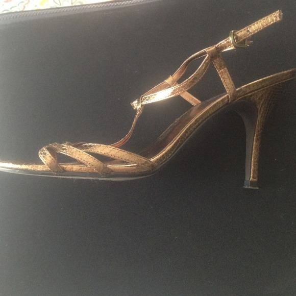 SALE!!!!!!   Bronze strappies - Picture 2 of 3
